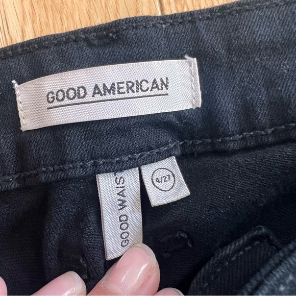 Good American Womens Black Skinny Side Lace Up Jeans Size 4/27 - Picture 2 of 8